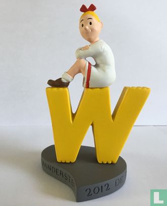 Suske En Wiske - Wiske zit op letter W  -  Ledenbeeldjes De Fameuze Fanclub